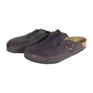 Birkenstock Men's Boston 45 US12 Brown Oiled Leather Closed Toe Mules Clogs
